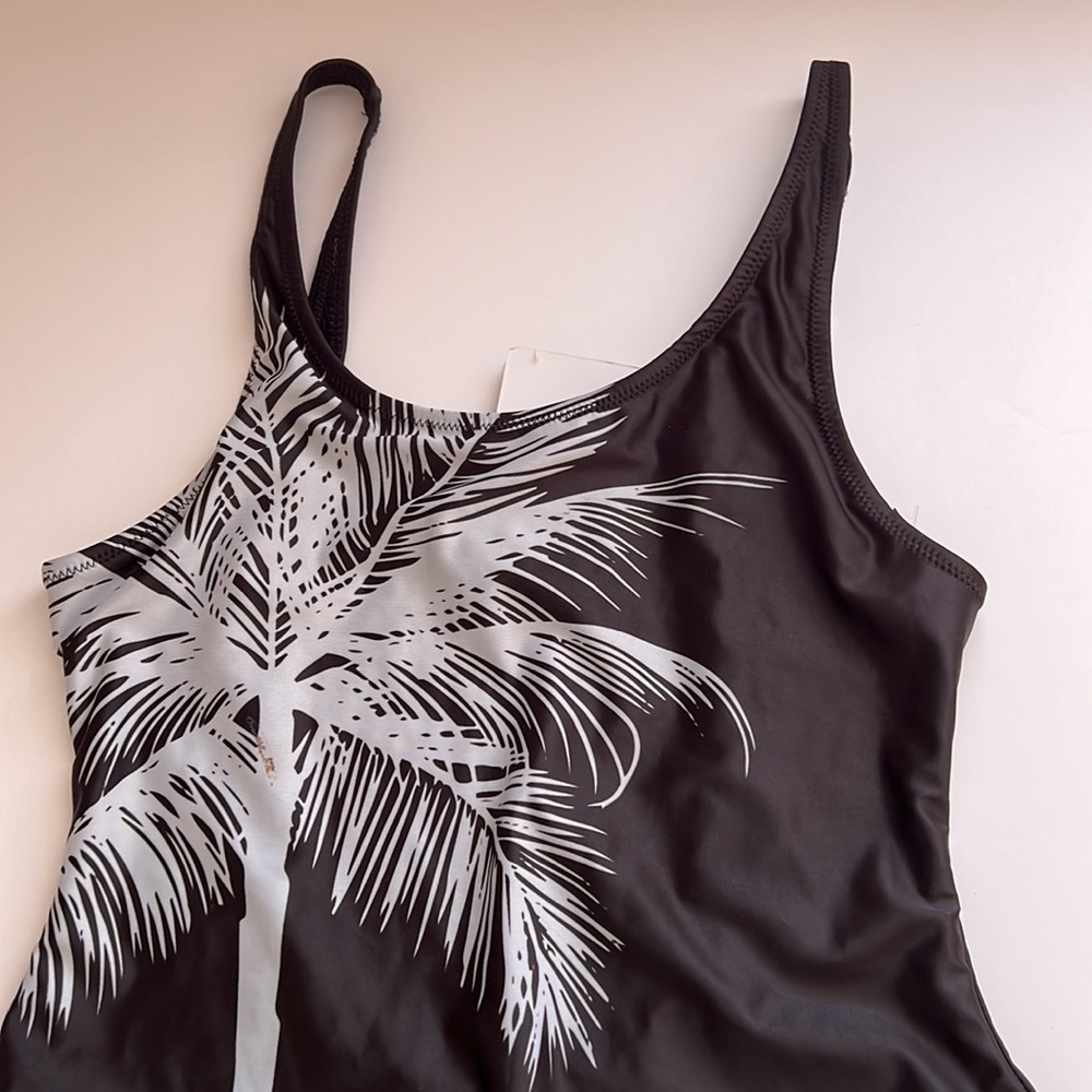 CHRLDR The Palm Tree One Piece Swimsuit Size Small in Black - Picture 3 of 6
